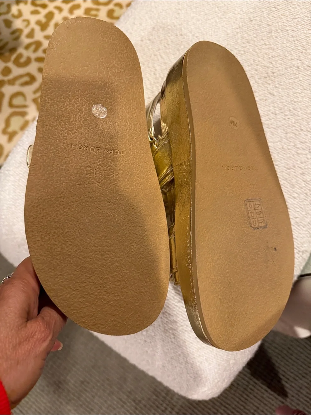 Tory Burch metallic gold
